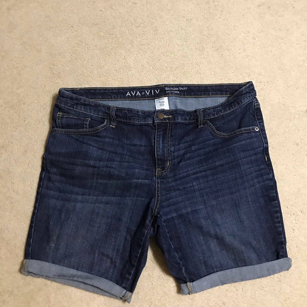 Ava & Viv Bermuda jean shorts